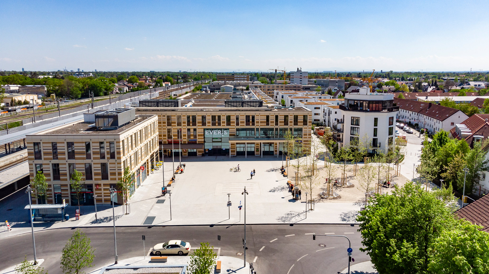 Einkaufszentrum Oertelplatz, München-Allach - Bygningskonstruksjon