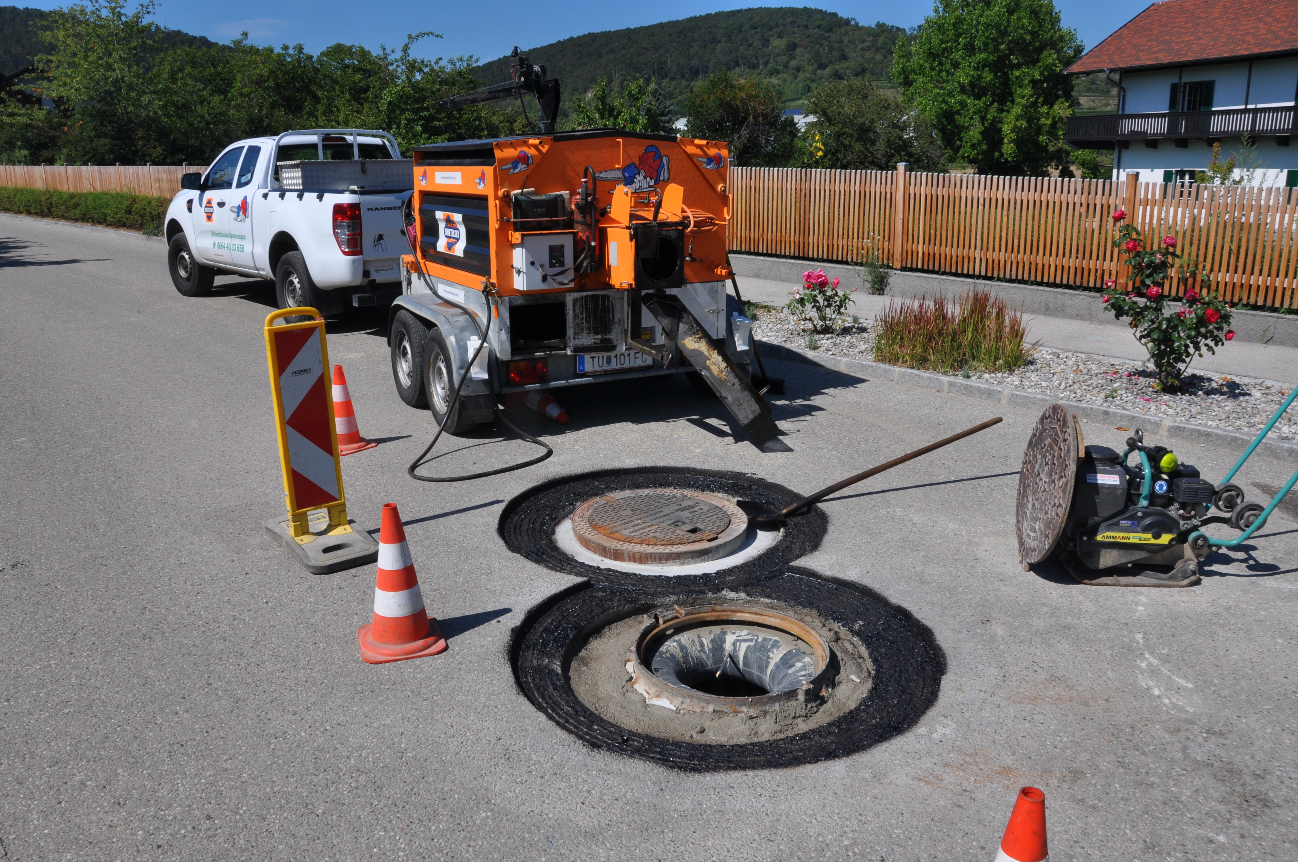 Schachtdeckel sanieren, heben und angleichen - Spesialkompetanse