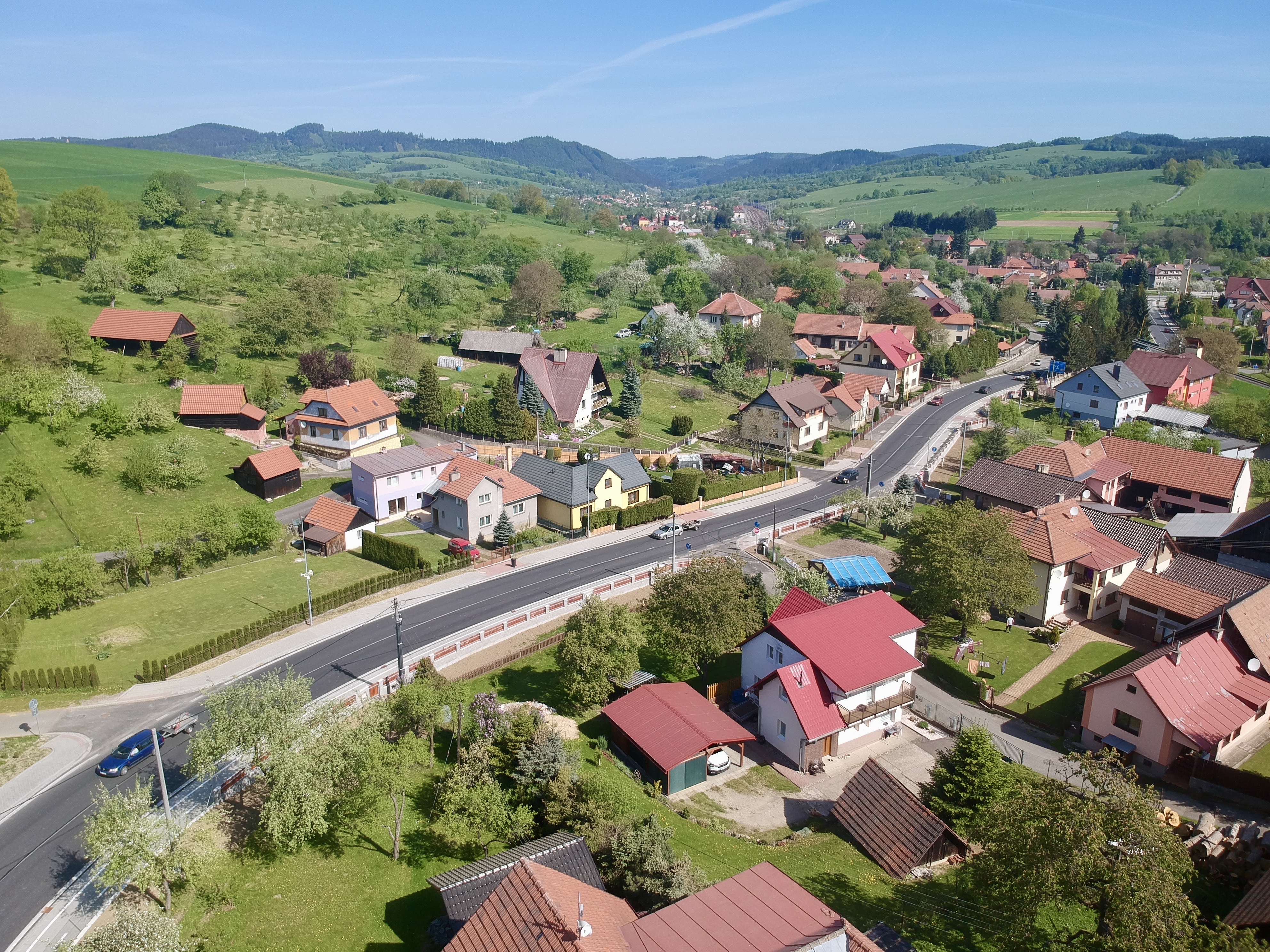 Horní Lideč – revitalizace dopravního prostoru - Vei- og brobygging