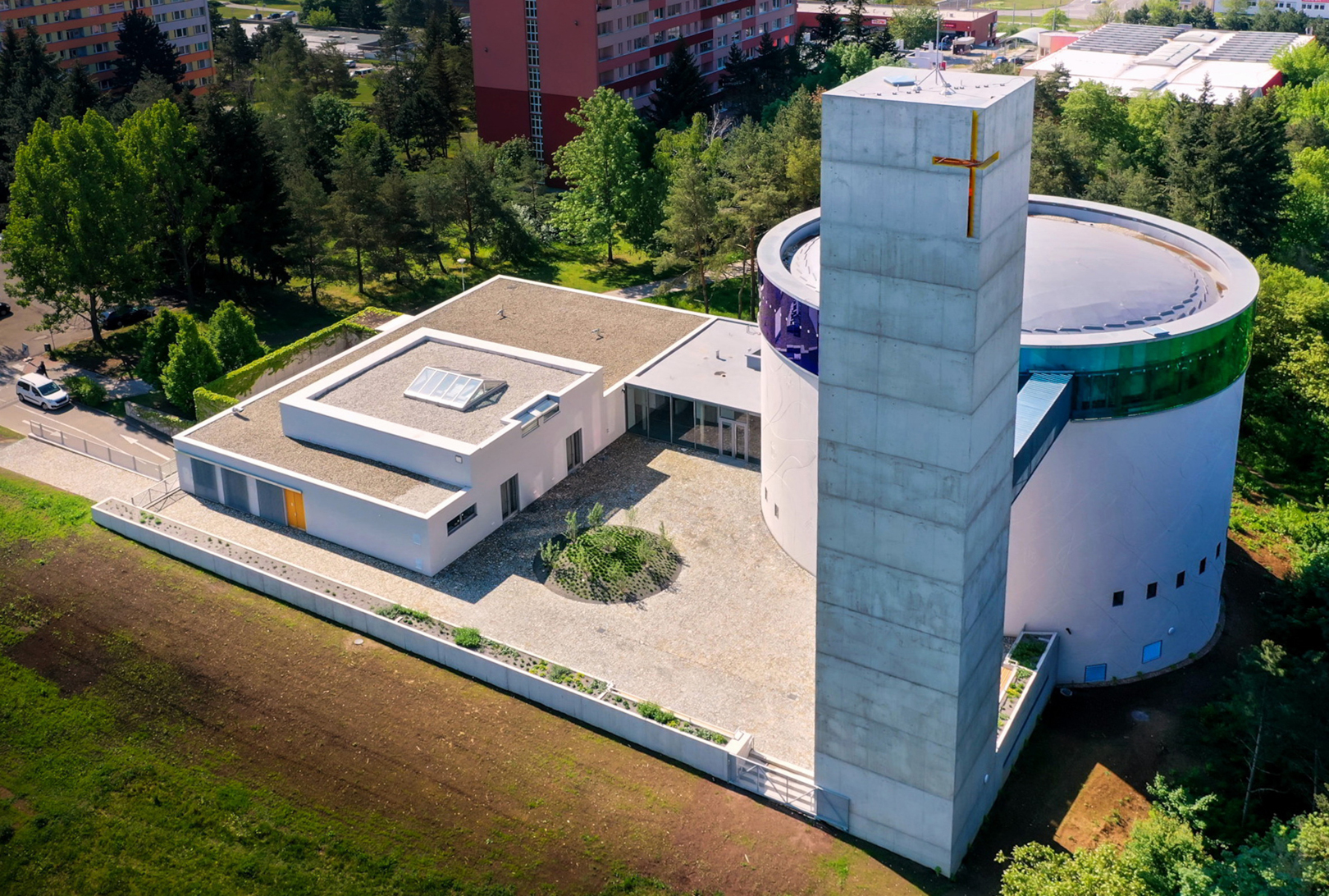 Přístavba duchovního centra Brno – Lesná, kostel a věž - Bygningskonstruksjon