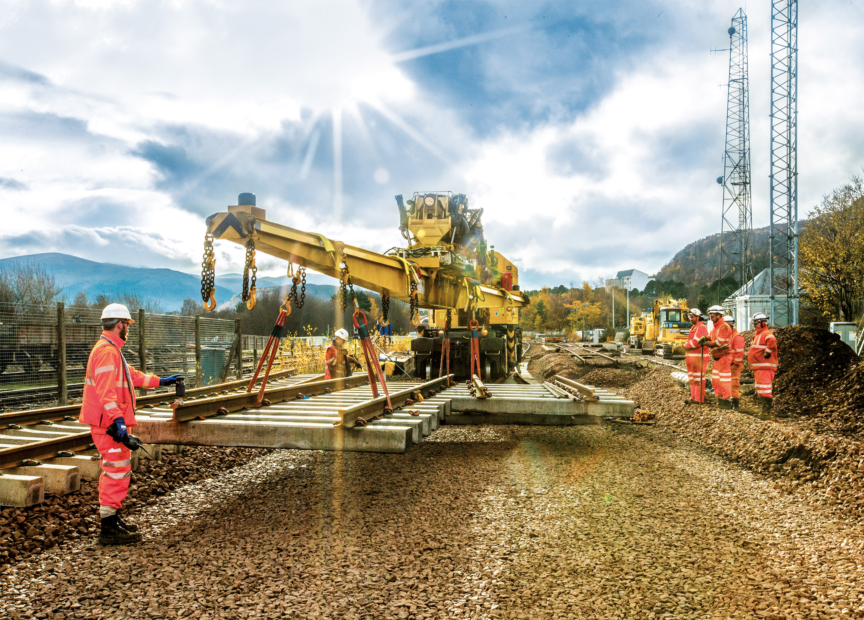 Track works, Highland - Jernbanebygging