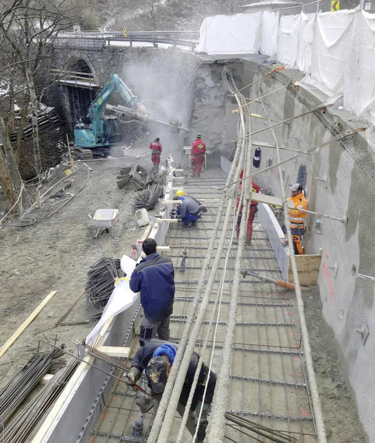 Tiefbau-Arbeiten, Mairtalbrücke - Anleggsvirksomhet