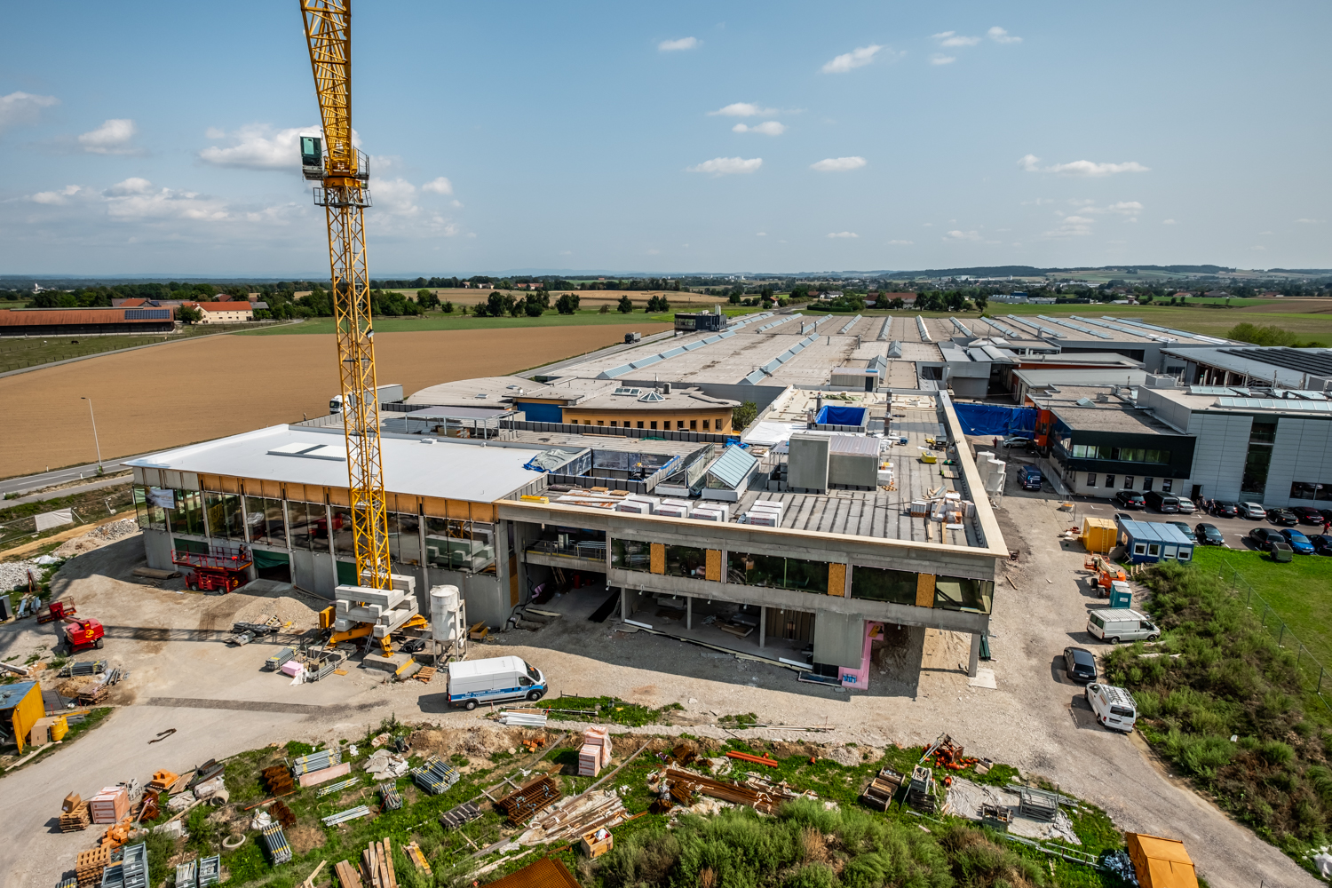 Neubau Schulungszentrum Hargassner Weng - Bygningskonstruksjon