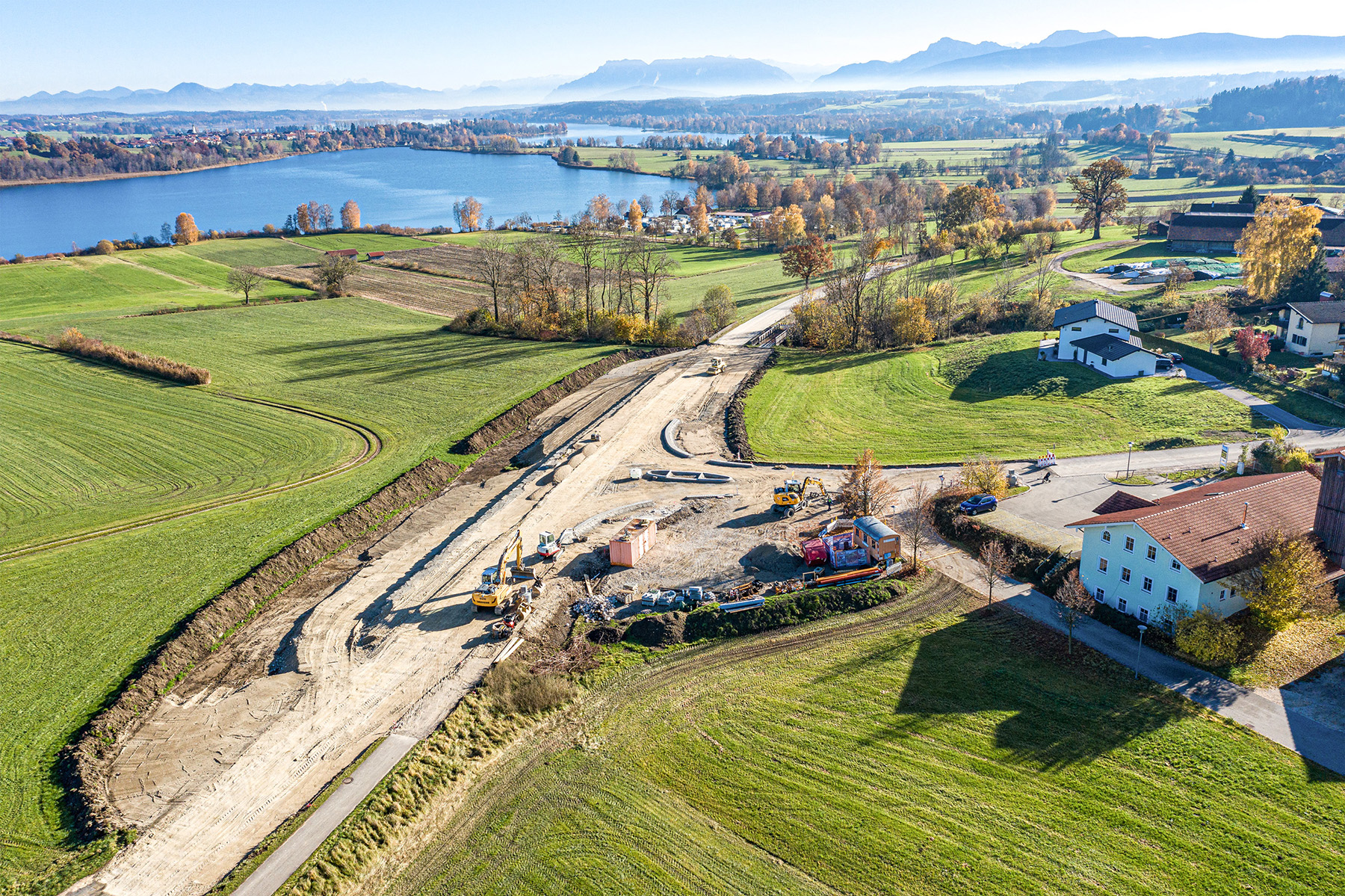 Straßenbau, Taching am See - Vei- og brobygging