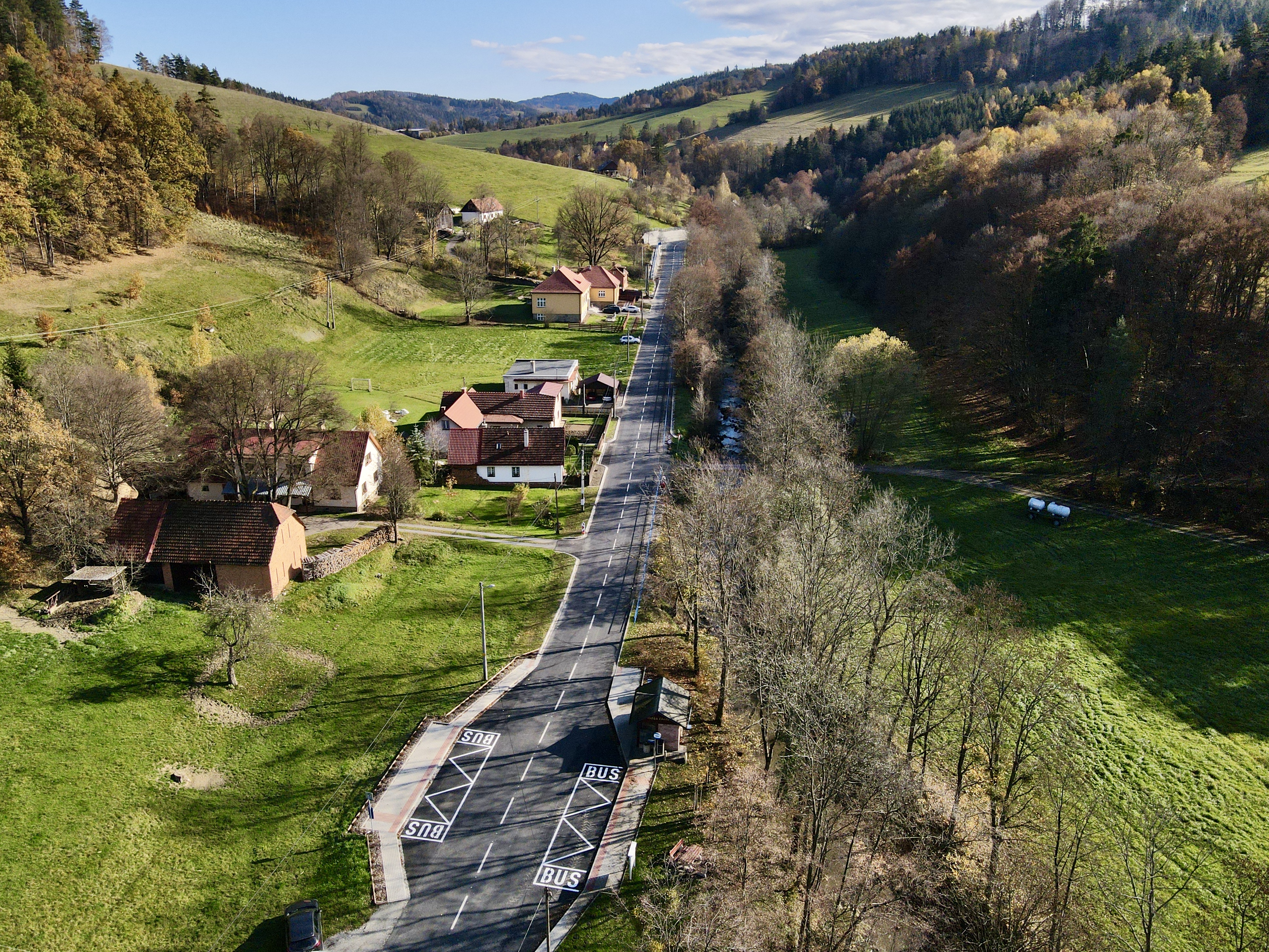 III/05726 – rekonstrukce úseku Velká Lhota – Valašská Bystřice - Vei- og brobygging