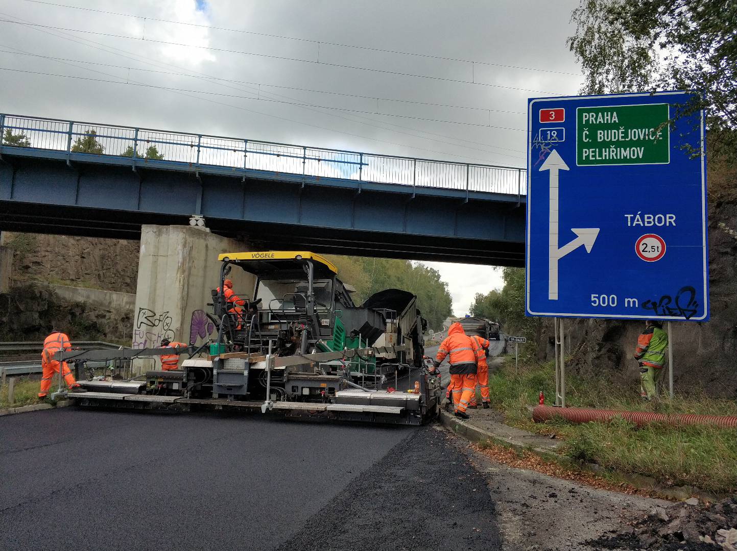 Silnice I/19, Tábor – rekonstrukce mimoúrovňové křižovatky s dálnicí D3 - Vei- og brobygging