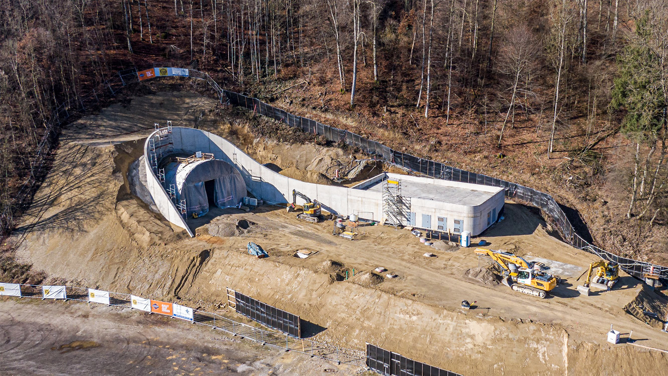 Tunnel Altenmarkt Betriebsgebäude, Trostberg - Tunnelkonstruksjon