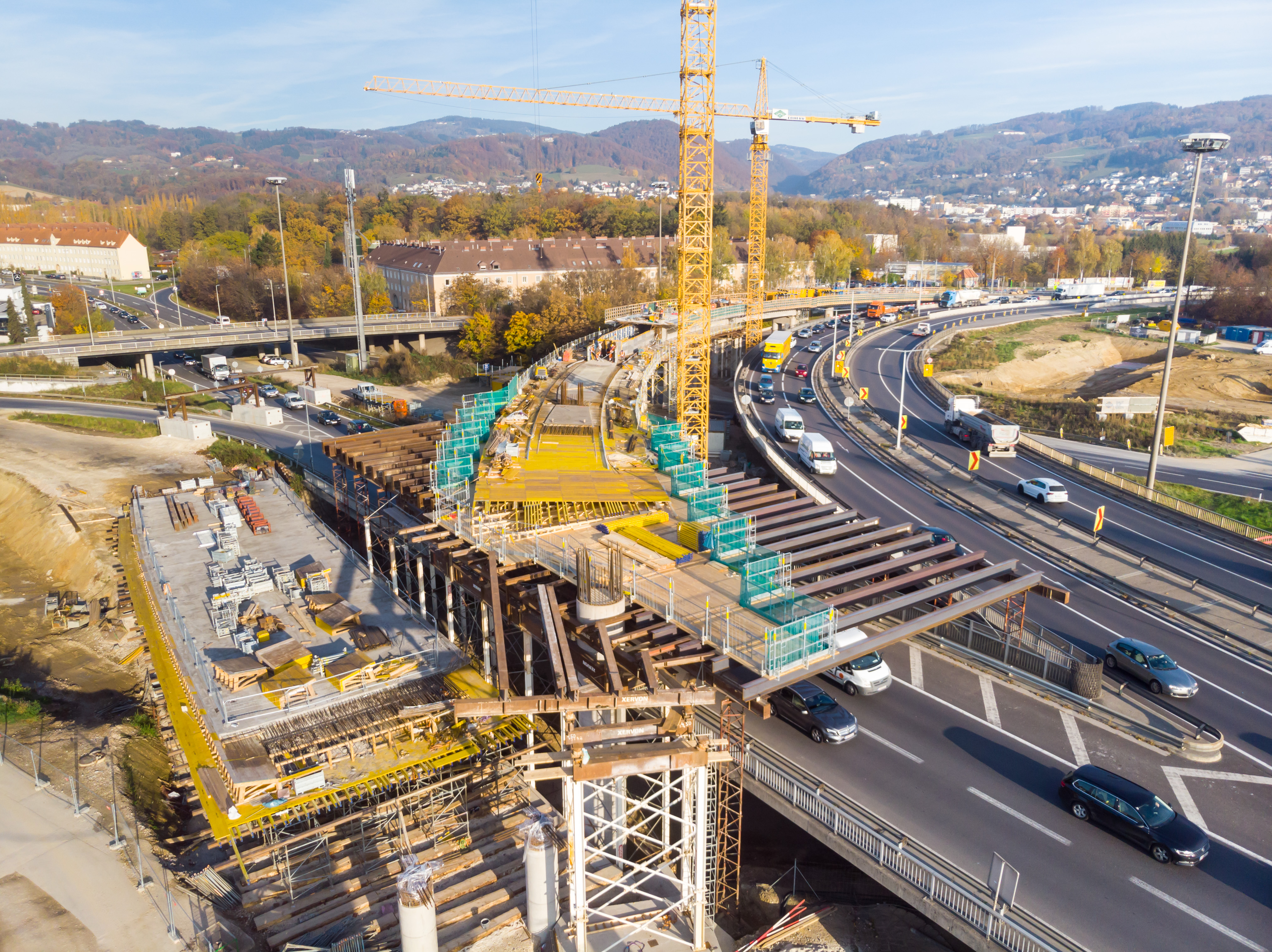 Linz A7 Bypassbrücken  - Vei- og brobygging