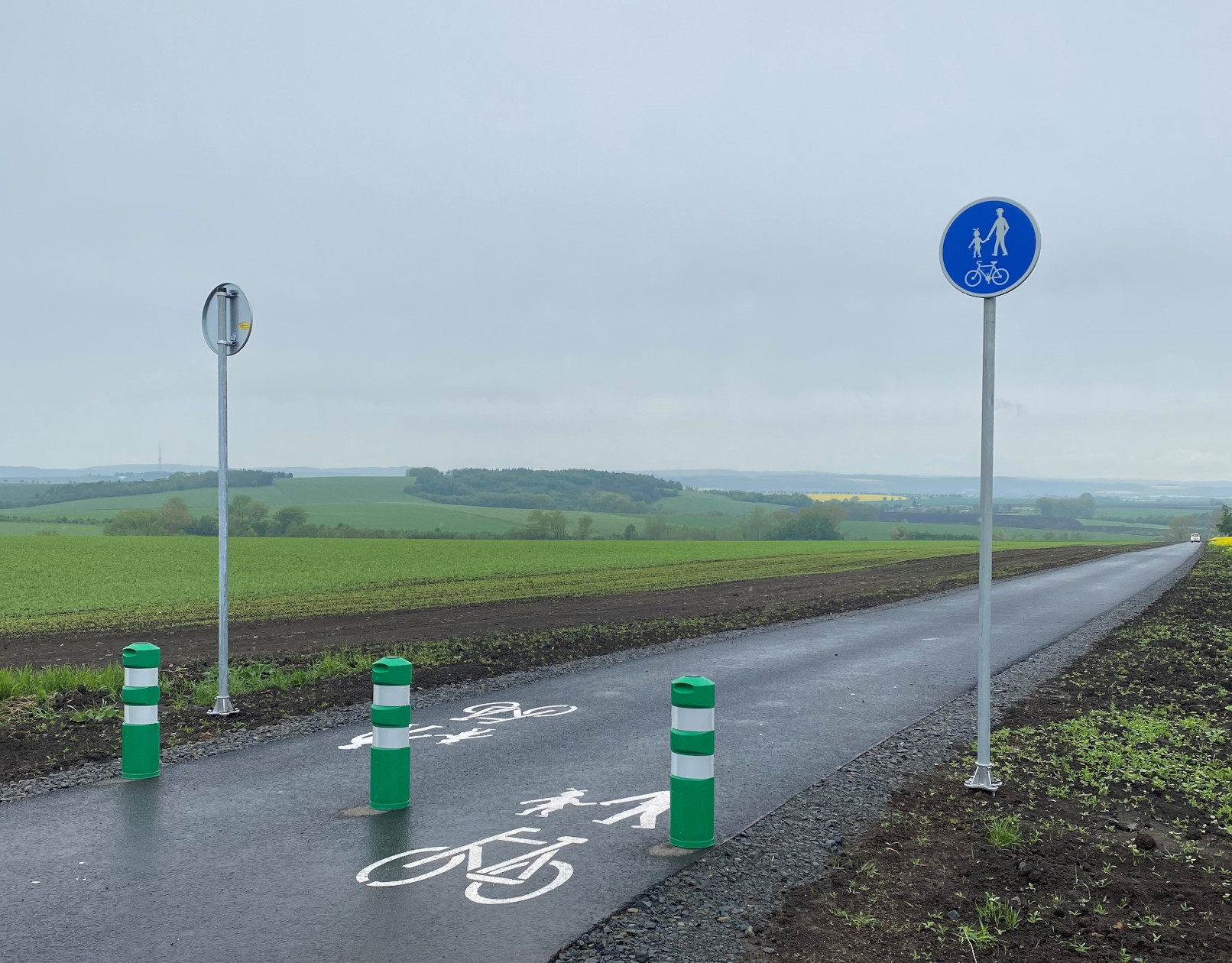 Klenovice na Hané – výstavba cyklostezky - Vei- og brobygging