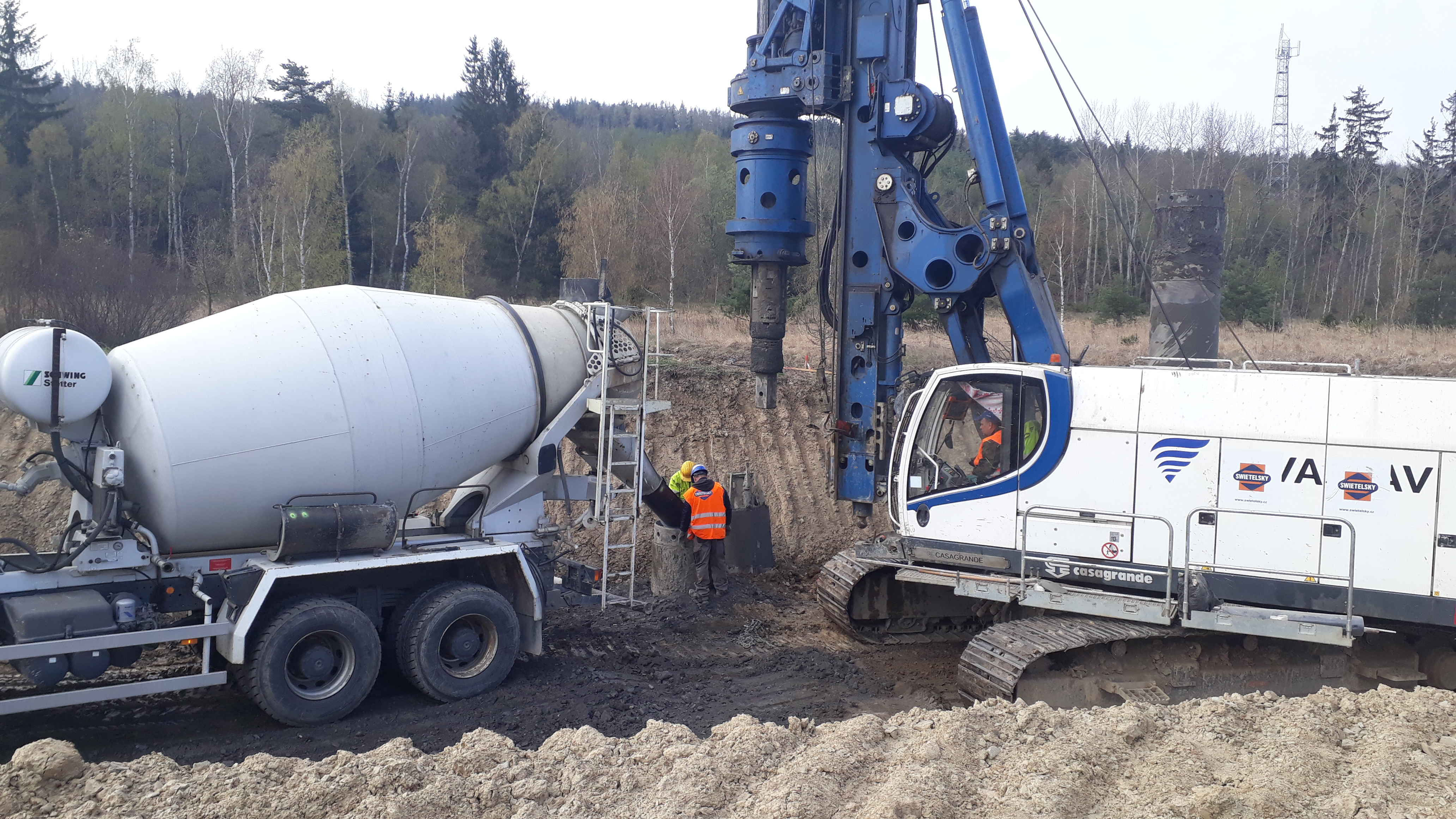 Dálnice D6, Lubenec – založení protihlukové stěny             - Spesialkompetanse