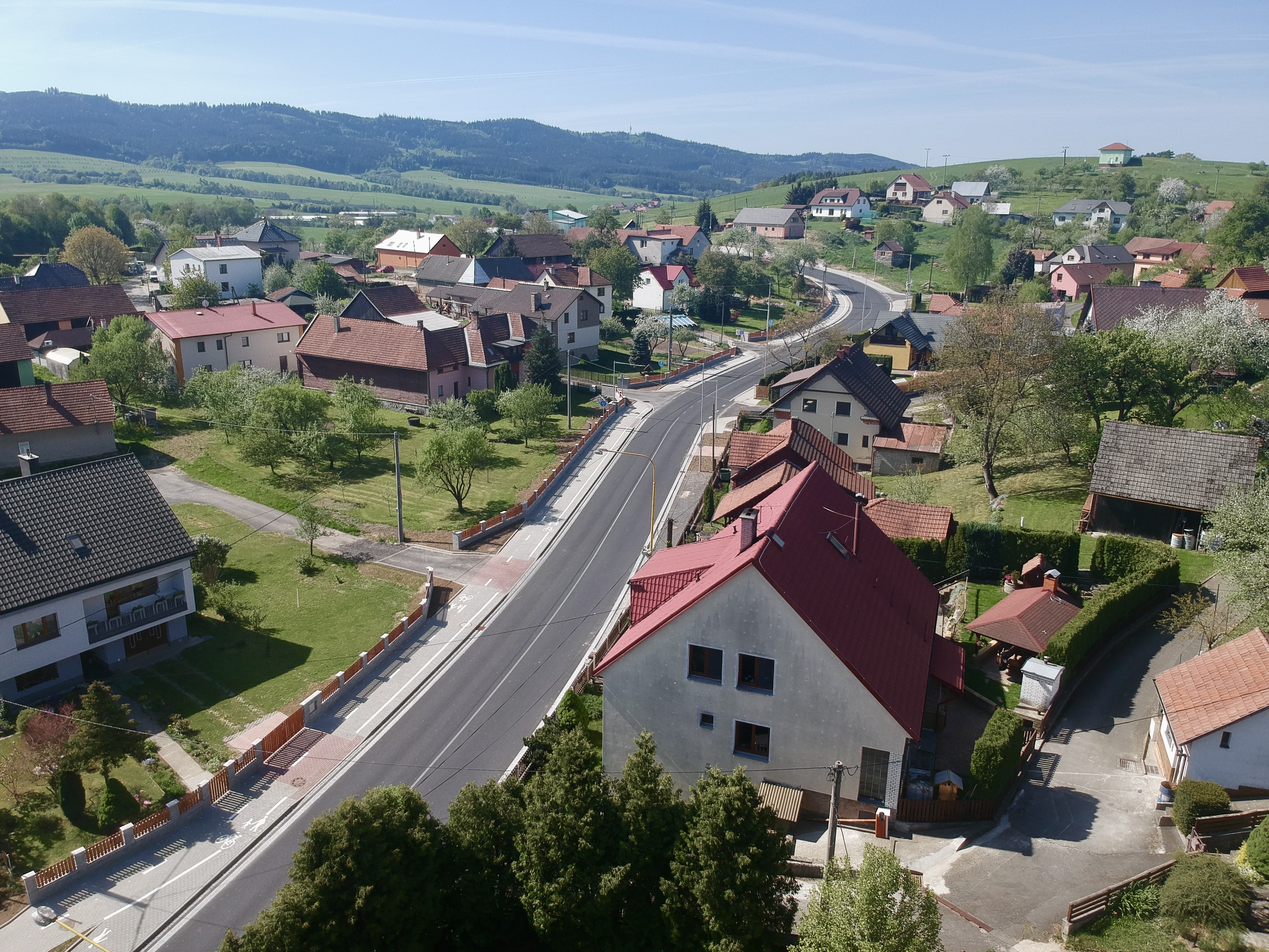 Horní Lideč – revitalizace dopravního prostoru - Vei- og brobygging