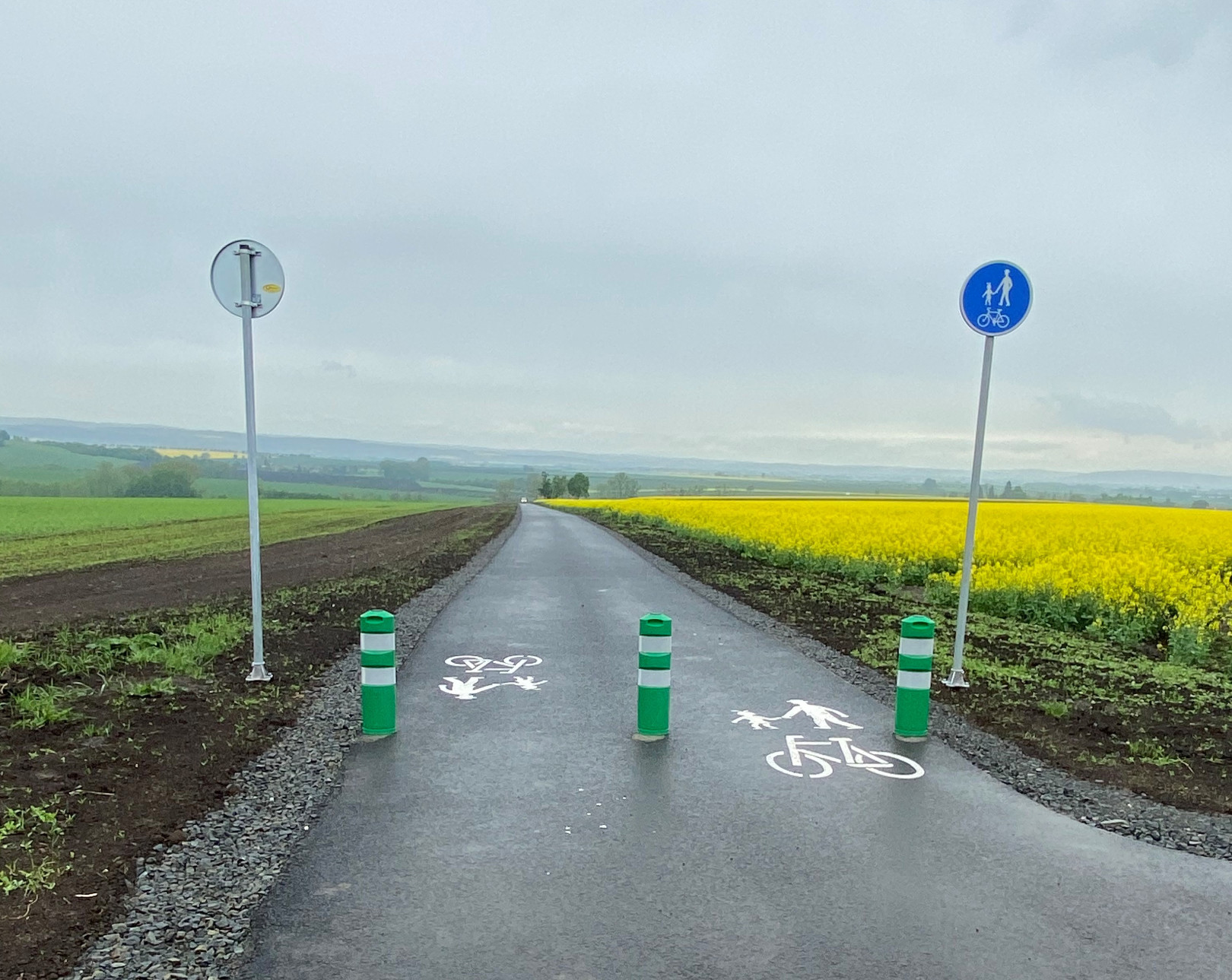 Klenovice na Hané – výstavba cyklostezky - Vei- og brobygging