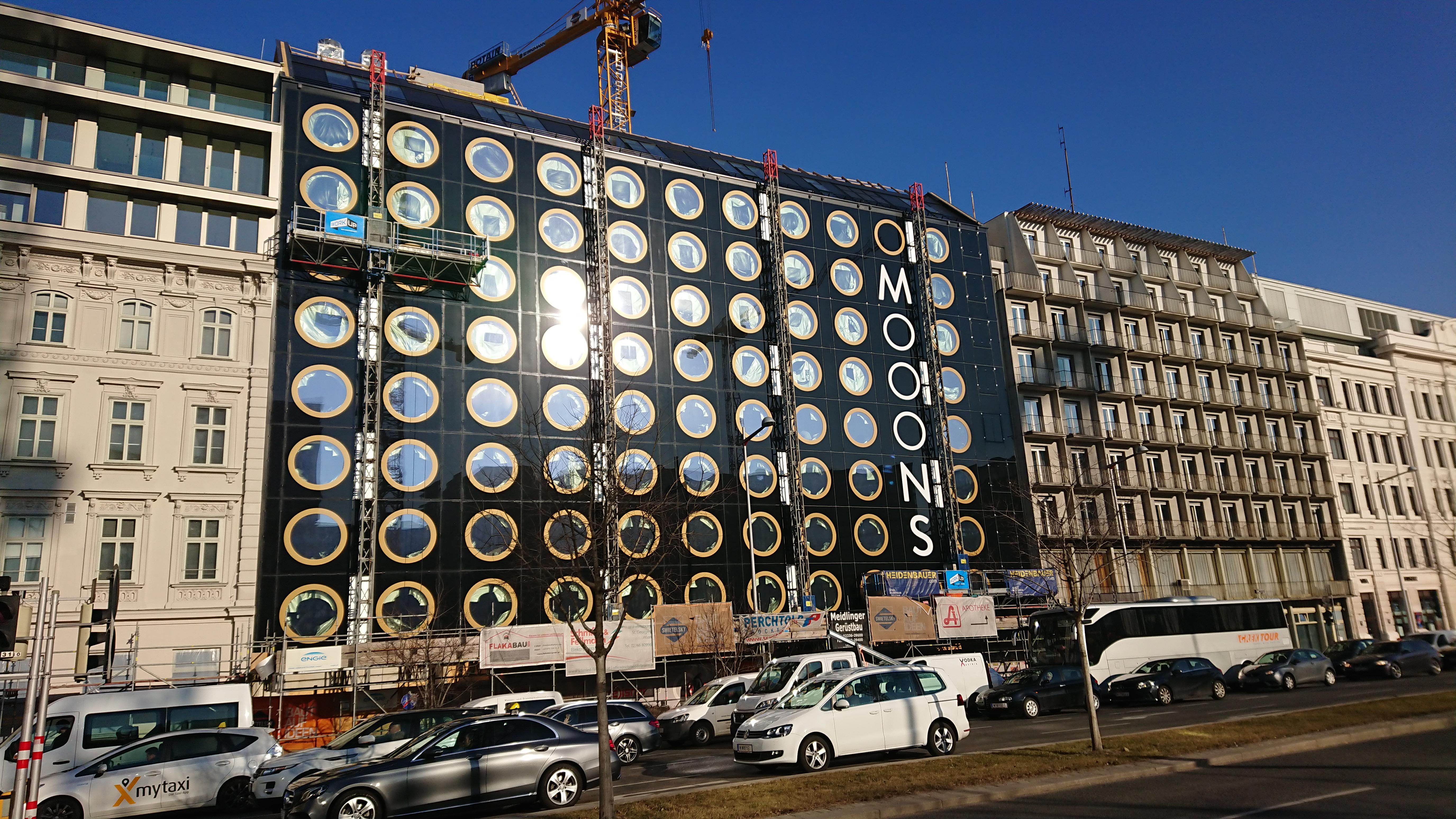 Hotelgebäude, Mooons, Wien - Bygningskonstruksjon