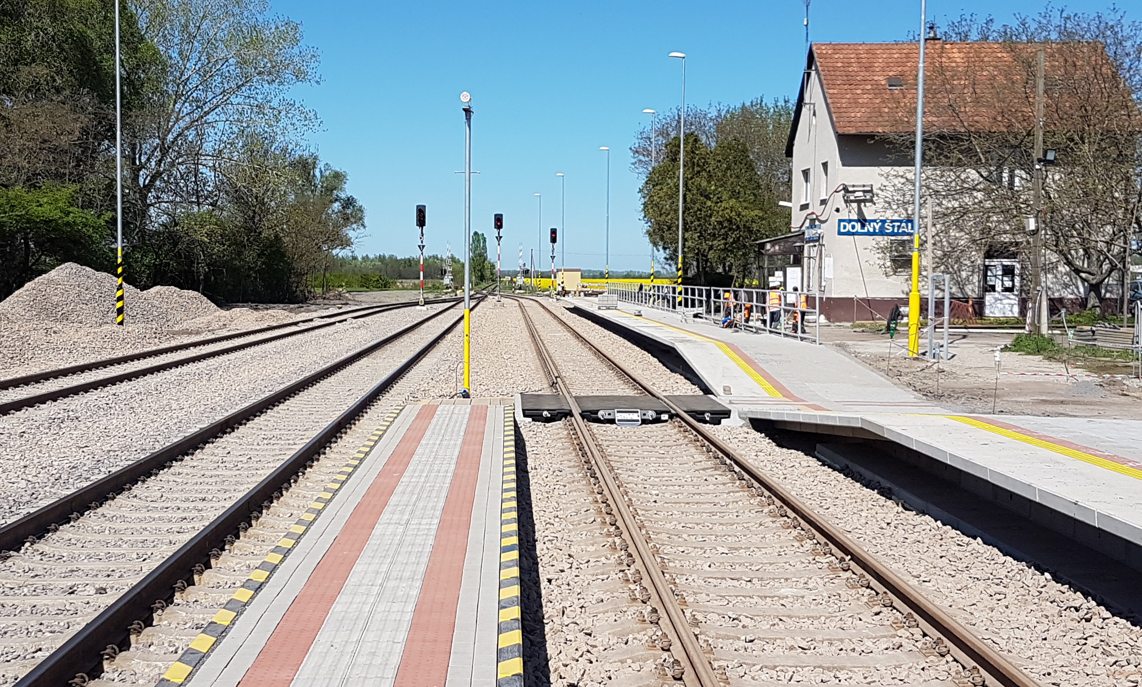 ŽST Dolný Štál, predĺženie staničných koľají - Jernbanebygging