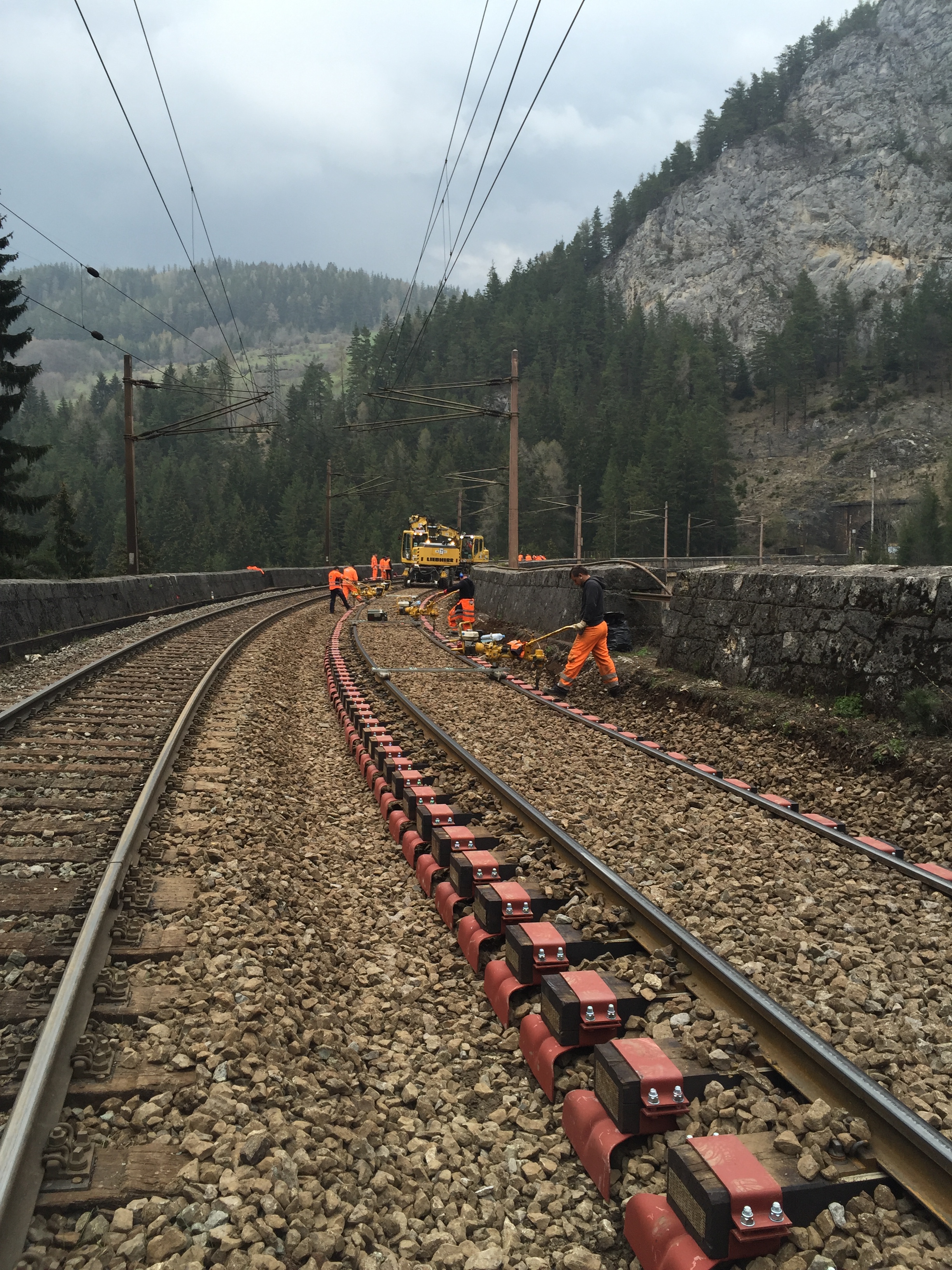 Gleisneulage Semmering - Jernbanebygging