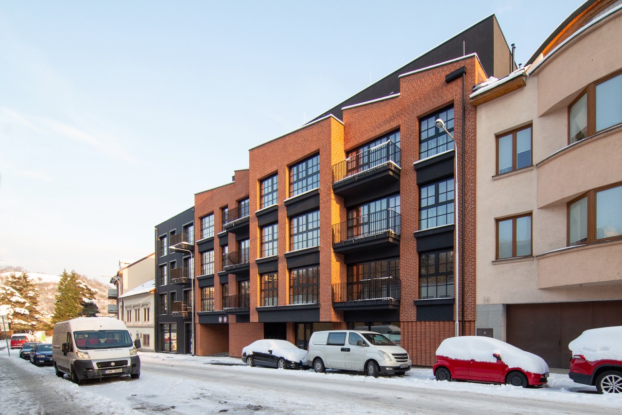 Praha – novostavba rezidence Pechlátova - Bygningskonstruksjon