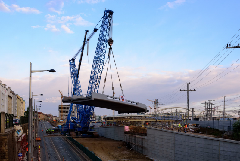 Brücke Wien Gudrunstraße - Vei- og brobygging